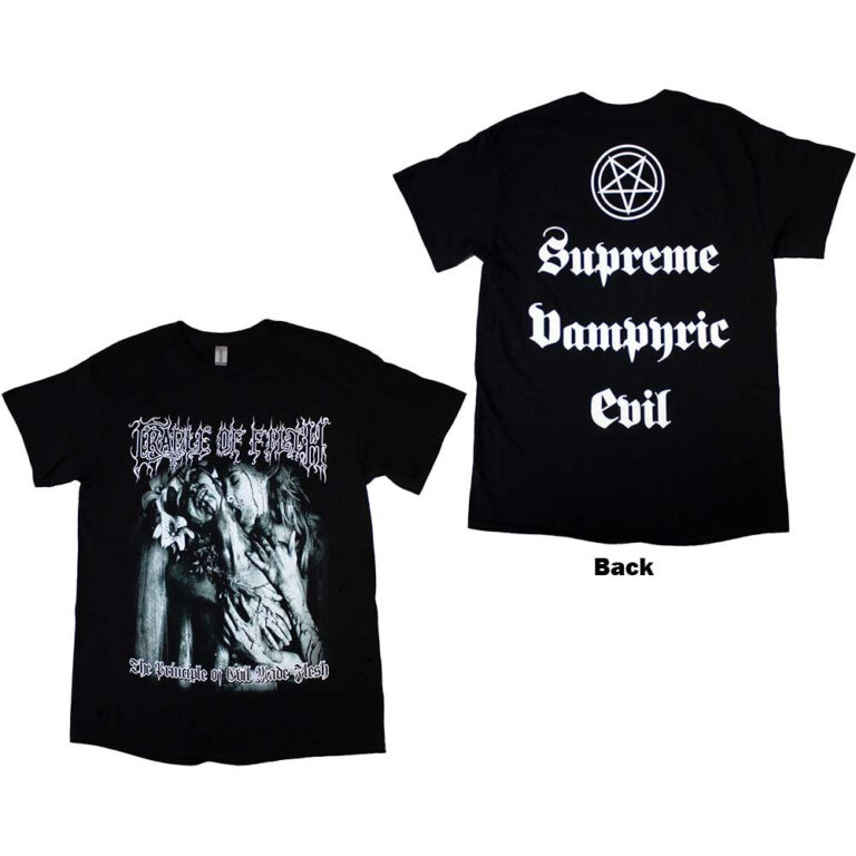 Cradle Of Filth Supreme Vampiric Evil Black Back Print T-Shirt