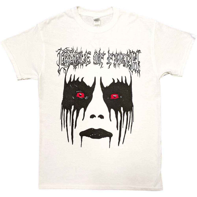 Cradle Of Filth Dani Make Up White Back Print T-Shirt