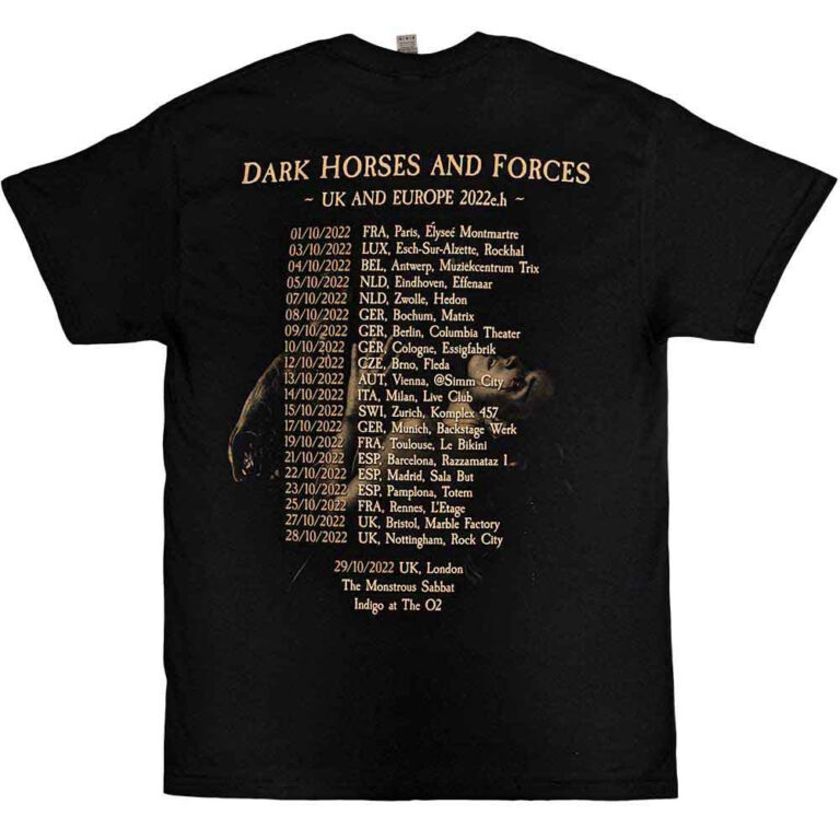 Cradle Of Filth Dark Horses Black Back Print T-Shirt