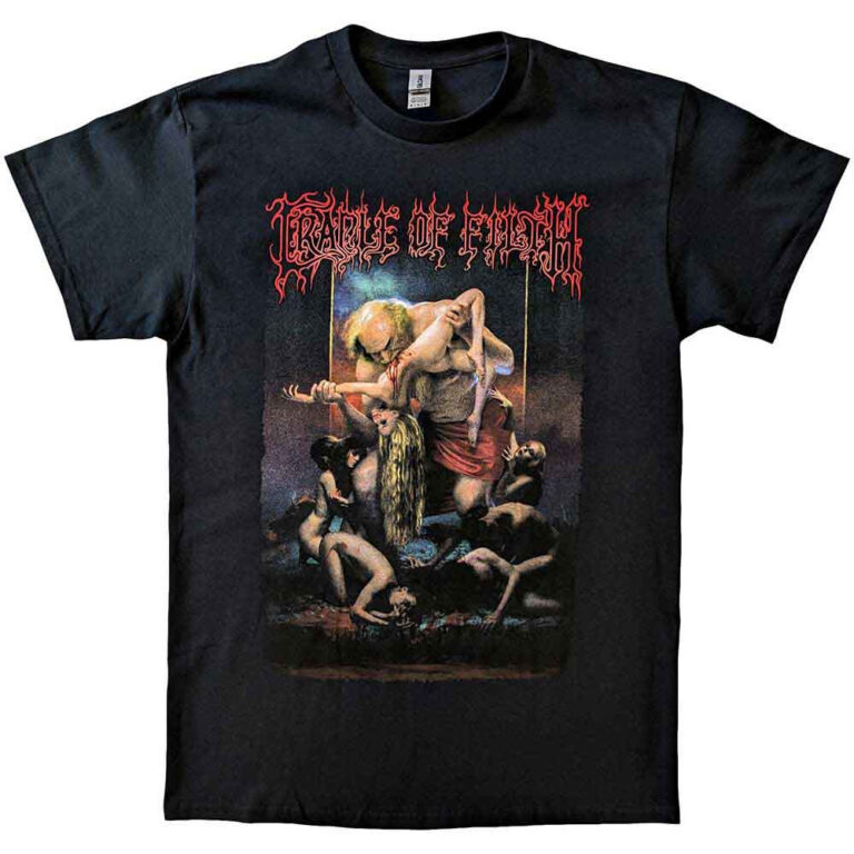 Cradle Of Filth Existance Is Futile Saturn Black Back Print T-Shirt