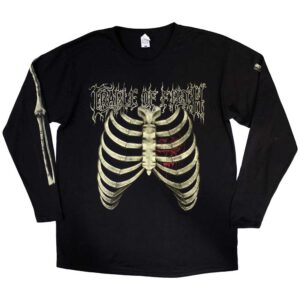 Cradle Of Filth Skeleton Black Back & Sleeve Print Long Sleeve T-Shirt