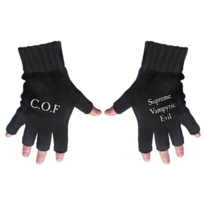 Cradle Of Filth Unisex Supreme Vampiric Black Fingerless Gloves