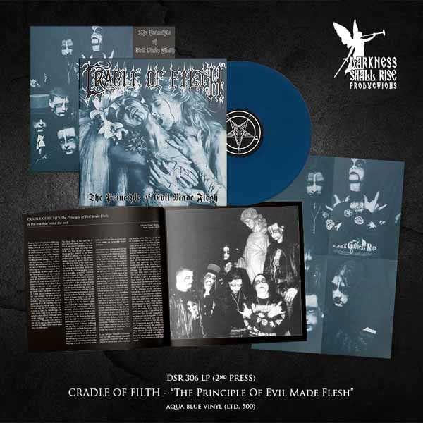 Cradle Of Filth – THE PRINCIPLE OF EVIL MADE FLESH (AQUA BLUE VINYL) Vinyl LP