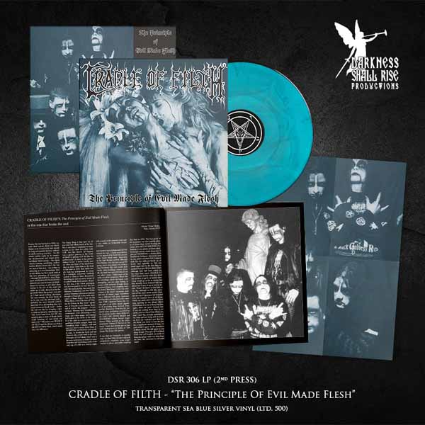 Cradle Of Filth – THE PRINCIPLE OF EVIL MADE FLESH (TRANSPARENT SEA-BLUE VINYL) Vinyl LP
