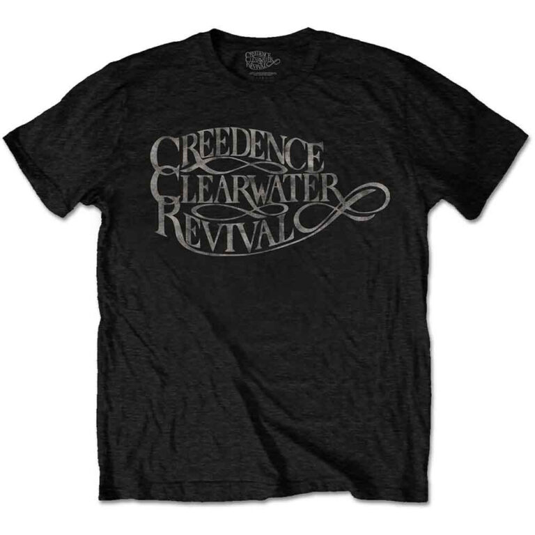 Creedence Clearwater Revival Vintage Logo Black T-Shirt