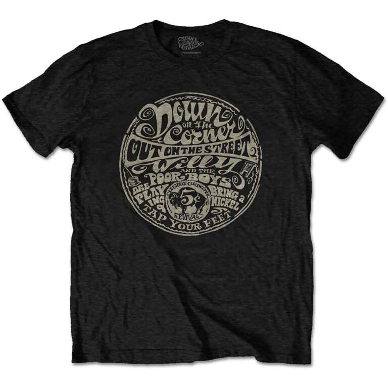 Creedence Clearwater Revival Down On The Corner Black T-Shirt