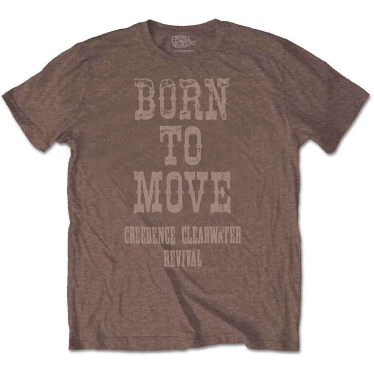 Creedence Clearwater Revival Born To Move Chestnut Brown T-Shirt