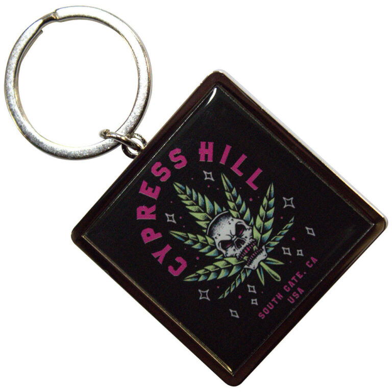 Cypress Hill Leaf Skull Keychain