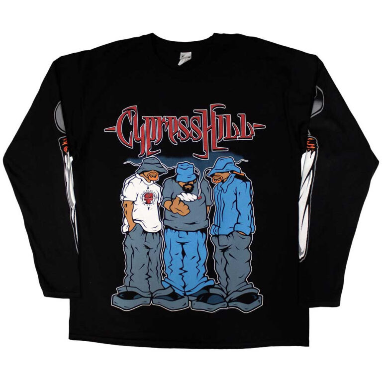 Cypress Hill Blunted Black Sleeve Print Long Sleeve T-Shirt