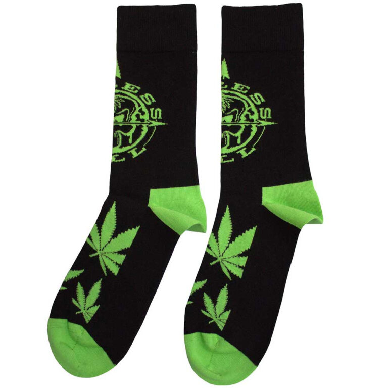 Cypress Hill Unisex Logo & Leaves Black Socks