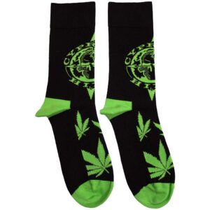 Cypress Hill Unisex Logo & Leaves Black UK Size 7 - 11 Ankle Socks