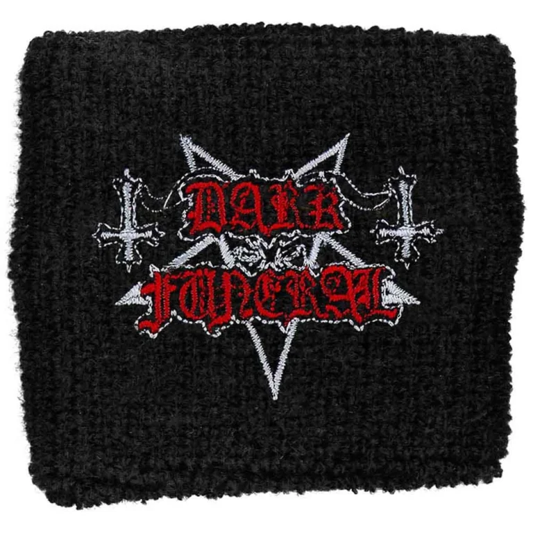 Dark Funeral Embroidered Wristband: Logo Embroidered Wristband