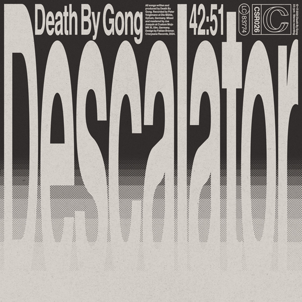 DEATH BY GONG – DESCALATOR CD