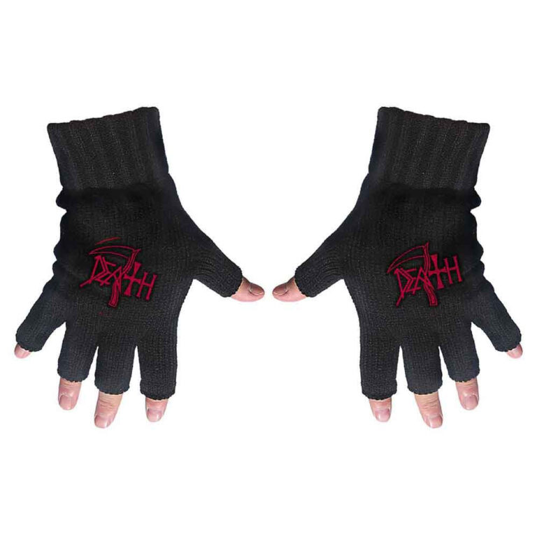 Death Logo Fingerless Gloves