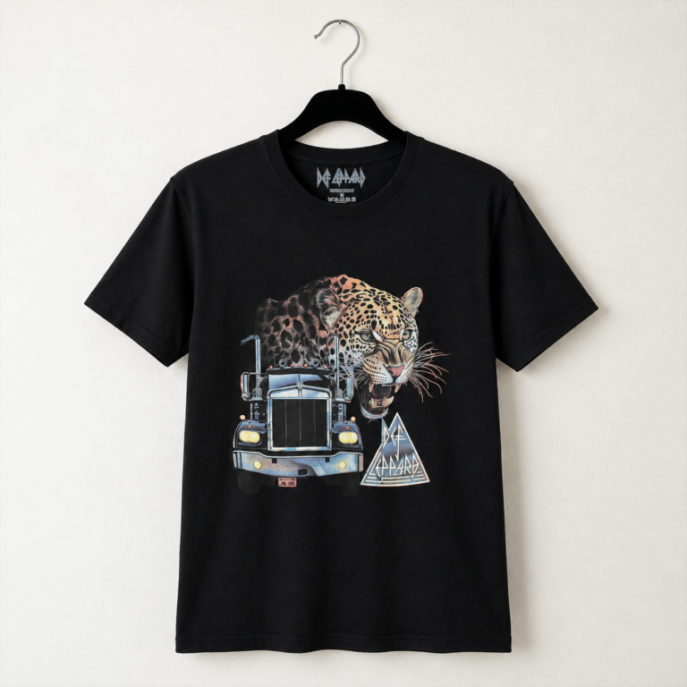Def Leppard Unisex Premium Carbon T-Shirt: Truck Black T-Shirt