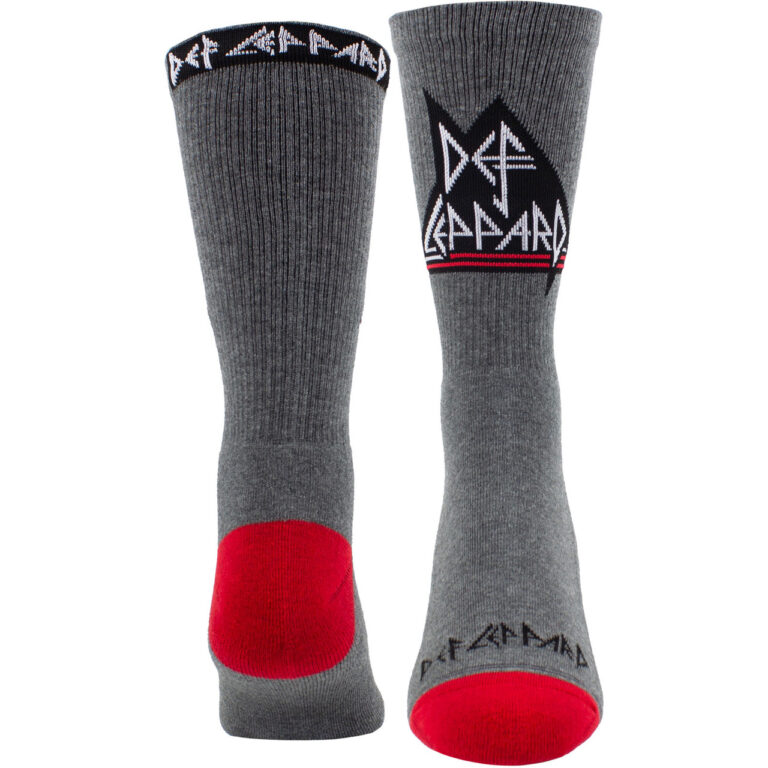 Def Leppard Logo (Grey) (UK Size 6.5 – 11) Crew Socks
