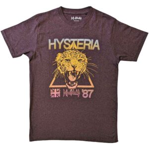 Def Leppard Hysteria World Tour Brown Back Print T-Shirt