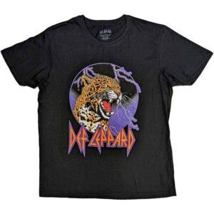Def Leppard Lightning Leopard Black T-Shirt