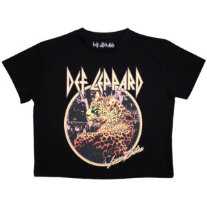 Def Leppard Love Bites Black Ladies Crop Top