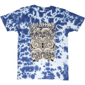 Def Leppard Love Bites Blue Wash Collection T-Shirt