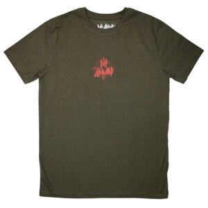 Def Leppard Mini Target Logo Green T-Shirt