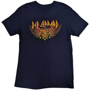 Def Leppard Rock Of Ages Tour 2019 Navy Blue Back Print & Ex-Tour T-Shirt
