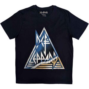 Def Leppard Triangle Logo Navy Blue T-Shirt