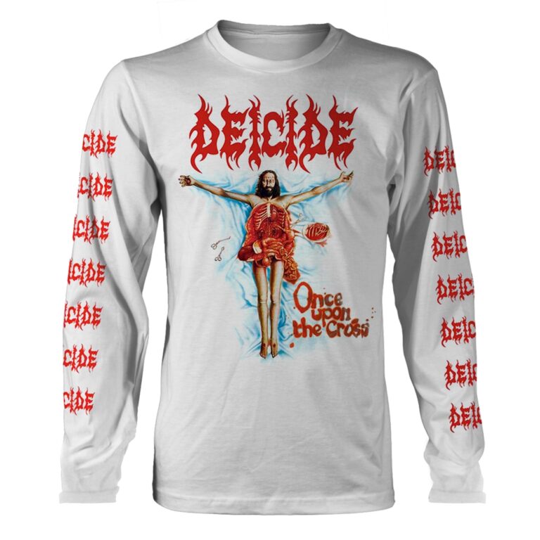 Deicide – Once Upon The Cross (white) Long Sleeved T-Shirt