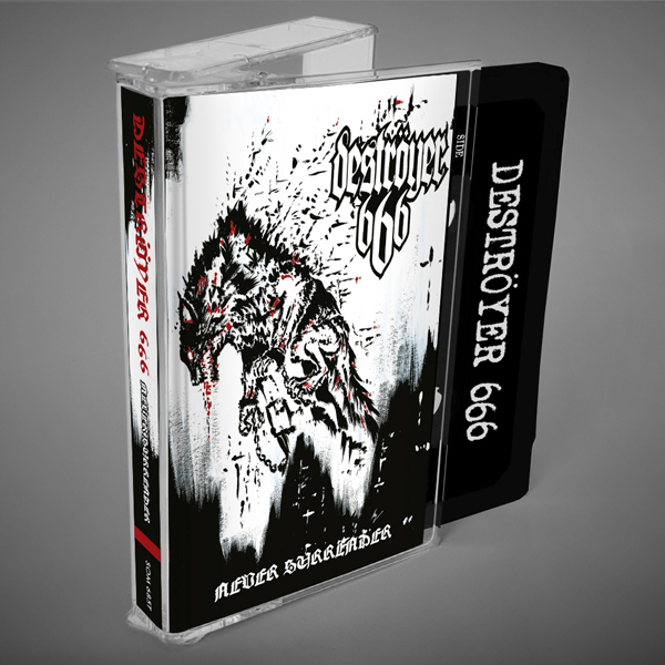 Deströyer 666 – NEVER SURRENDER Music Cassette
