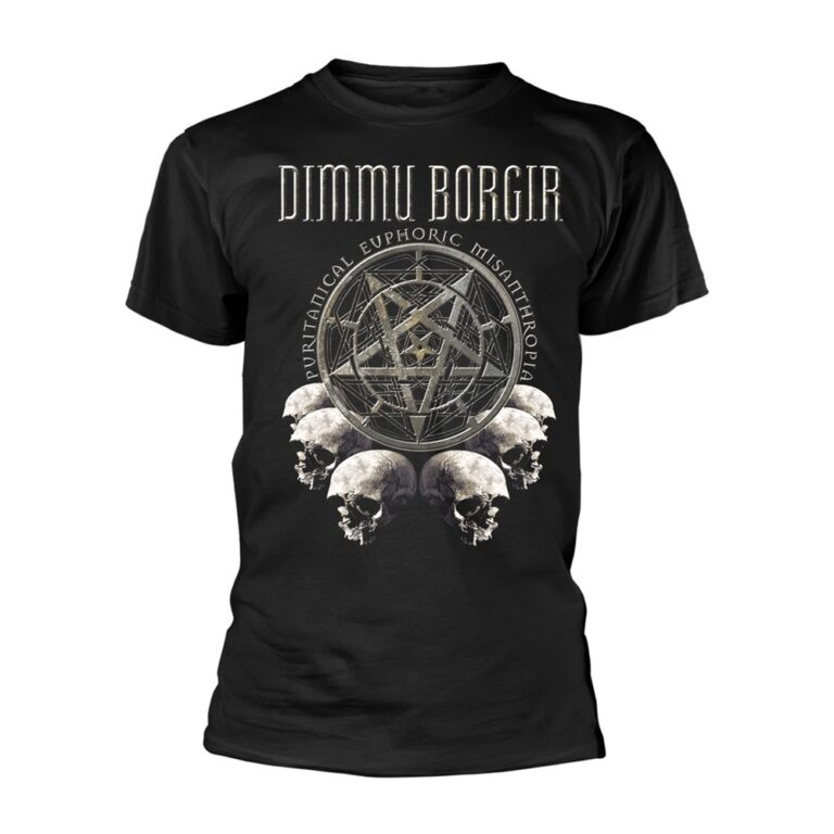 Dimmu Borgir – Puritanical Euphoric Misanthropia (skulls) Front / Back Print T-Shirt