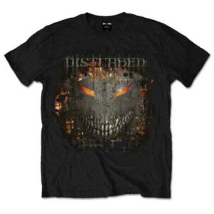 Disturbed Fire Behind Black T-Shirt