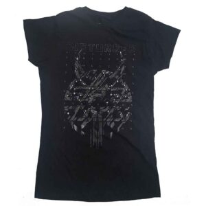 Disturbed Omni Foil Black Ex-Tour Ladies T-Shirt