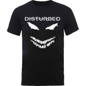 Disturbed Scary Face Candle Black T-Shirt