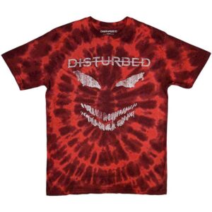 Disturbed Scary Face Red Wash Collection T-Shirt