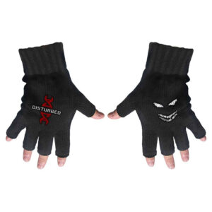 Disturbed Unisex Reddna Black Fingerless Gloves