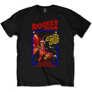 Elton John Rocketman Feather Suit Black T-Shirt
