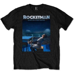 Elton John Rocketman Starry Night Black T-Shirt