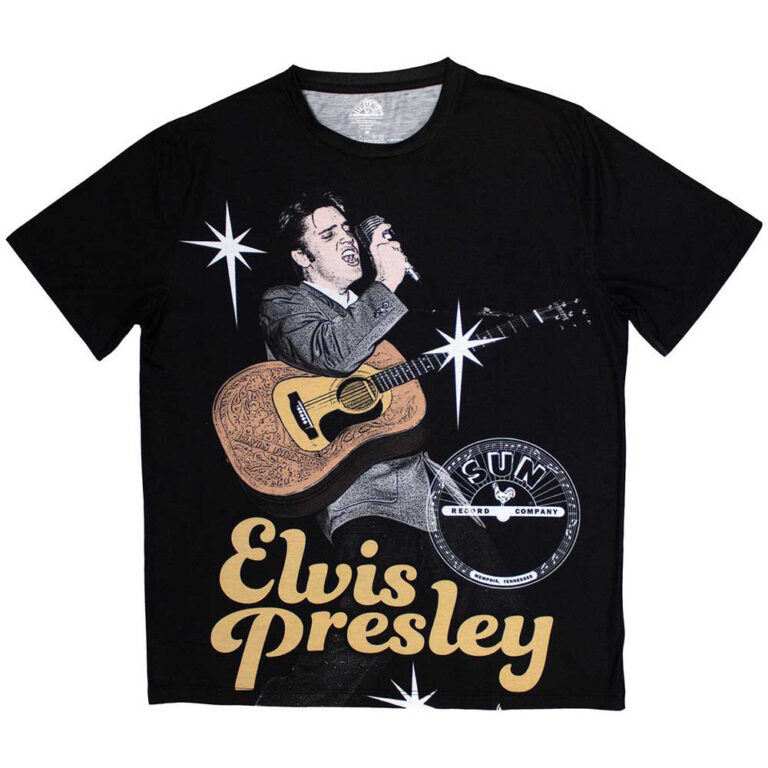 Sun Records Elvis Mic Black T-Shirt