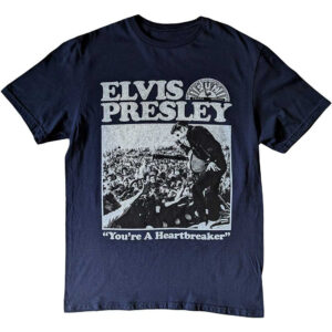 Sun Records Elvis Heartbreaker Navy Blue T-Shirt