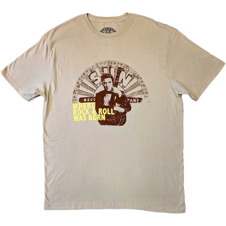 Sun Records Elvis Where R&R Was Born Sand T-Shirt