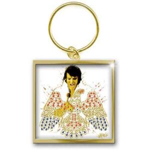 Elvis Presley American Eagle Photo Print Keychain