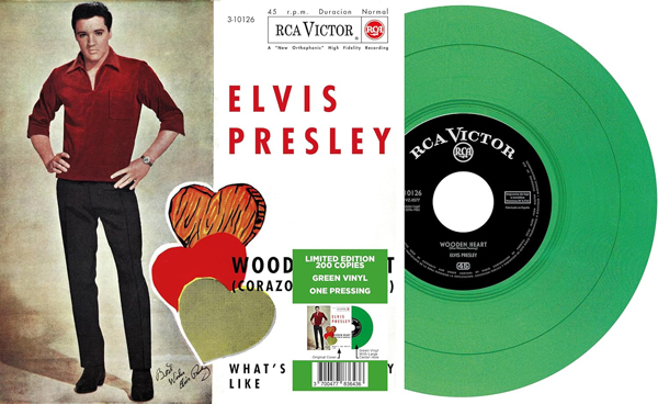 Elvis Presley – EP ÉTRANGER N°10 – WOODEN HEART (SPAIN) GREEN VINYL 7″ Vinyl