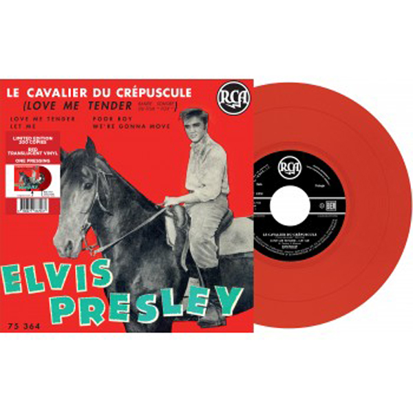 Elvis Presley – EP ÉTRANGER N°11 – LE CAVALIER DU CRÉPUSCULE  RED VINYL 7″ Vinyl