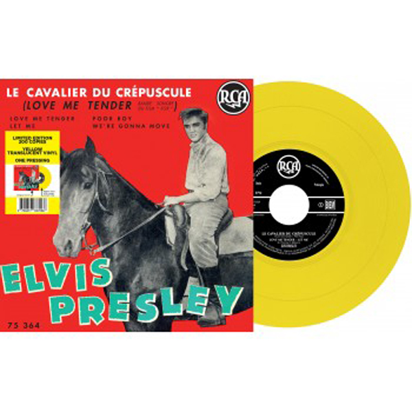 Elvis Presley – EP ÉTRANGER N°11 – LE CAVALIER DU CRÉPUSCULE  YELLOW VINYL 7″ Vinyl