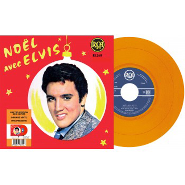 Elvis Presley – EP ÉTRANGER N°12 – NOËL AVEC ELVIS  ORANGE VINYL 7″ Vinyl