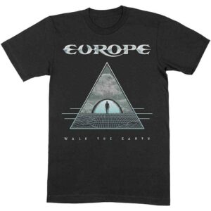 Europe Walk The Earth Black T-Shirt