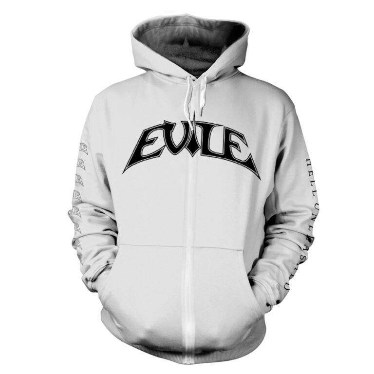 Evile – Hell Unleashed (white) Zip Hoodie