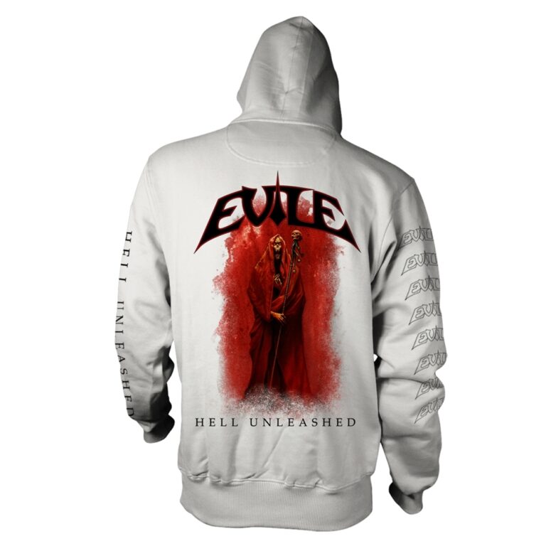 Evile – Hell Unleashed (white) Zip Hoodie