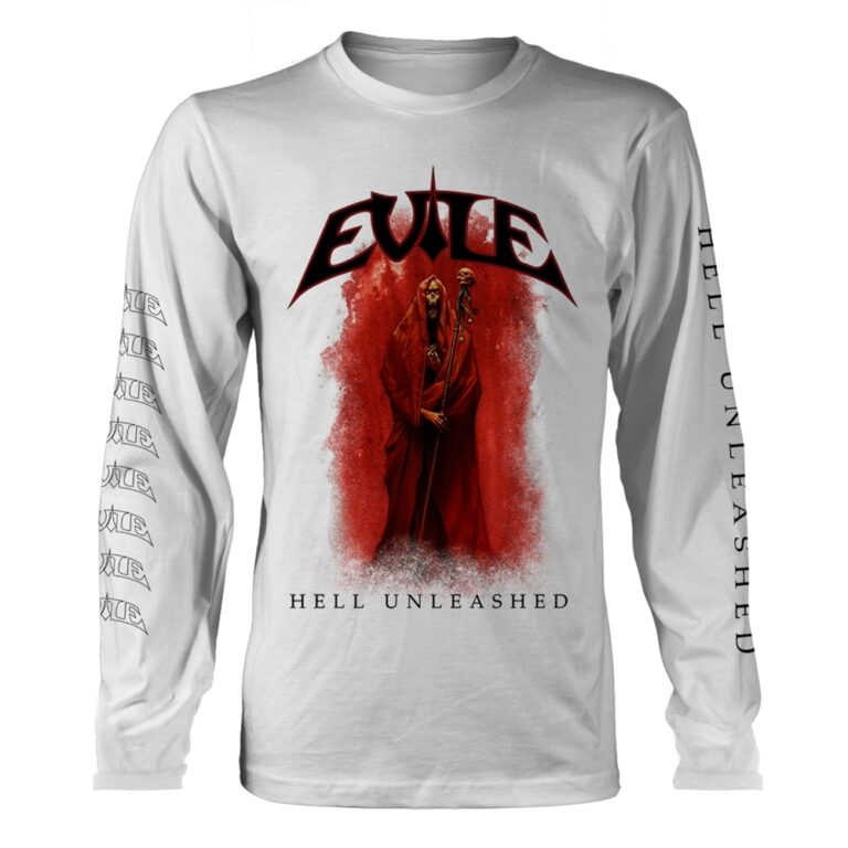 Evile – Hell Unleashed (white) Long Sleeved T-Shirt