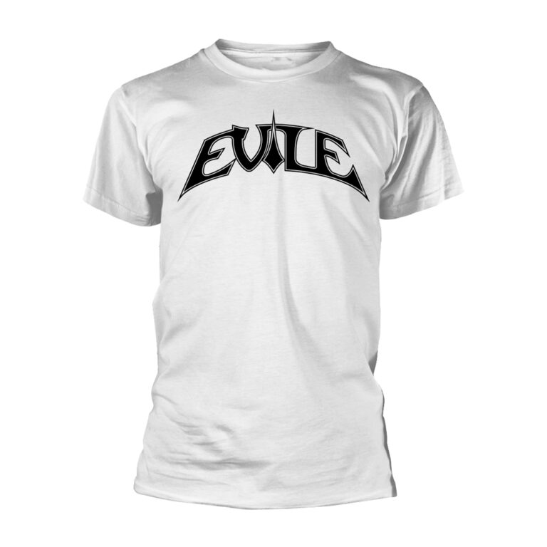 Evile – Logo (white Ts/black Print) T-Shirt